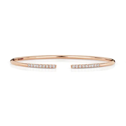 18ct Rose Gold Diamond Bangle for Pure Heart (0.32ct)